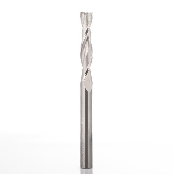 Klein sletfræser MHM (TICN), Ø8x45x100 mm, Z2, højre, positiv spiral, til rustfri/jernholdige materialer