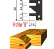 Klein profilfræser alu/HM Ø120x40x30 mm, profil B, Z2, manuel fremføring