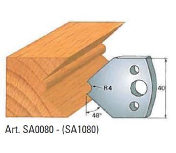 Klein profilkniv nr 80, 40x4 mm, SP, til profilhoved