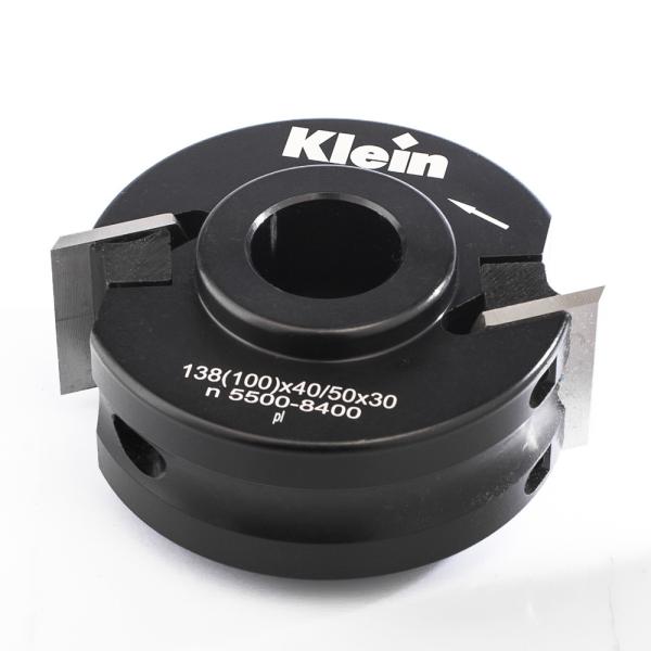 Klein universal profilhode aluminium, Ø120x50 mm, for profil 40/50x4 mm, mekanisk fremføring, Z2 (uten deflektor)