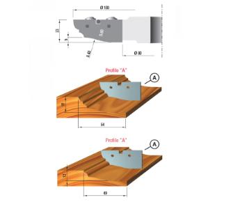 Klein profilplate A for fyllingsfres TTL180.23130