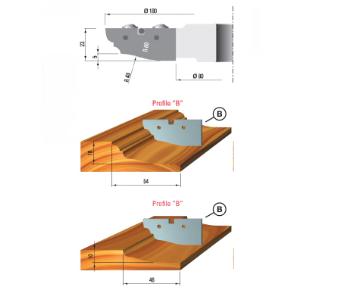 Klein profilplate B for fyllingsfres TTL180.23230