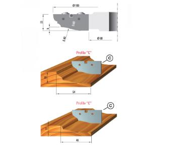 Klein profilplate C for fyllingsfres TTL180.23330