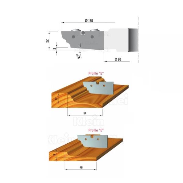 Klein profilplate E for fyllingsfres TTL180.22220
