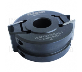 Klein universal profilhoved stål, Ø100x30 mm, til profil og afviser 40x4 mm, manuel fremføring, Z2