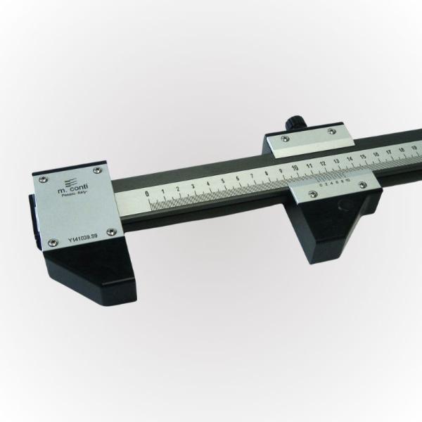 M. Conti skydelære udvendig, 0-2000 mm, firkantet målepunkt, 47 mm kæber