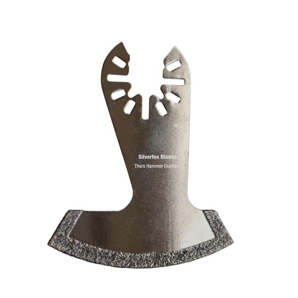 Silverfox, Thors hammer klinge med diamant til multicutter, 57 mm , quick optag