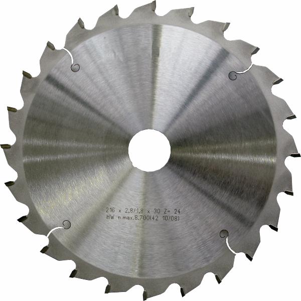 Håndsirkelsagblad HM 216 mm - Kuttebredde 2,8 mm - Senterhull 30 mm Z48WZ NEG