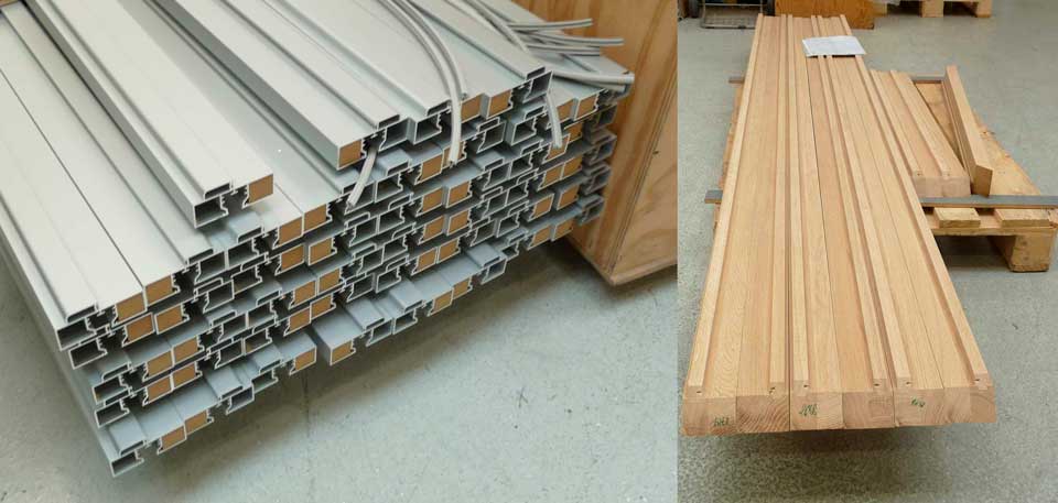 Dørprofiler i alu og træ - for arbejdet på Biesse CNC maskiner